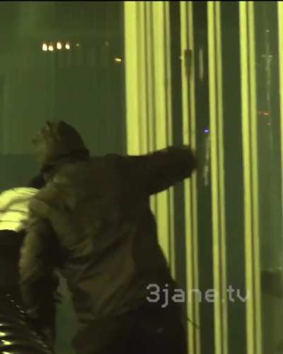 Protests on the streets of Montreal last night. 