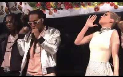 Katy Perry listens to some black fellows rapping