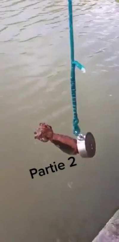 going magnet fishing for treasure