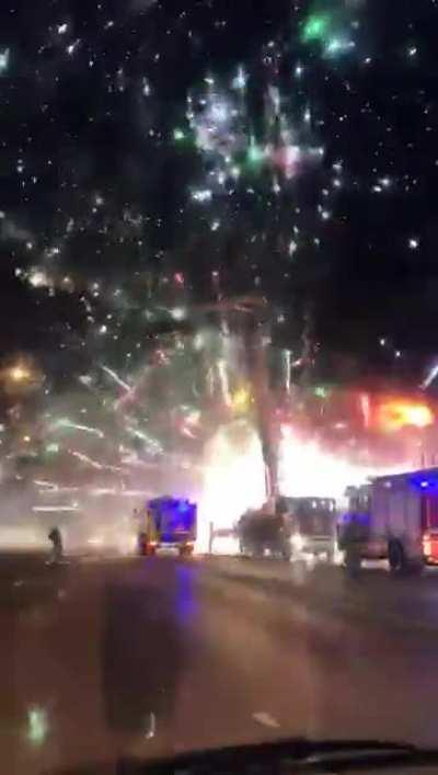 Fireworks store in Iran has going out of business party