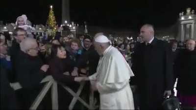 I'll just grab the pope's hand, WCGW?