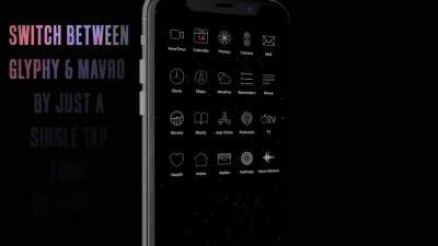[Update] Glyphy × Mavro v1.1 has been submitted to Packix! This update brings new icons and INITIAL PRYSM CC TOGGLE SUPPORT! Two themes. 2,000+ icons per theme. Integrated CC toggle for on-the-fly switching. All for one great price (free).