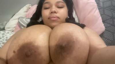 The perfect place for your face is on my boobs