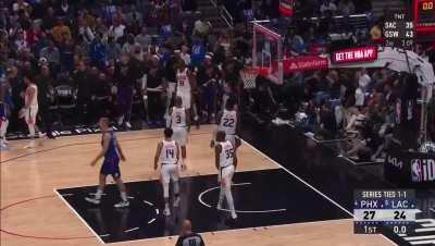 [Highlight] Marcus Morris banks it in despite Booker’s shoe in his face