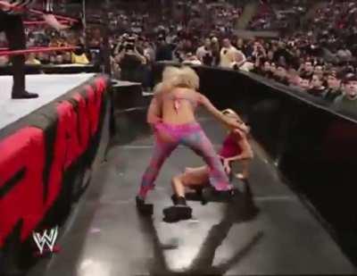 Poor Stacy Keibler choked by Miss Jackie