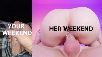 Another weekend of the girl you're obsessed with fucking your high school bully