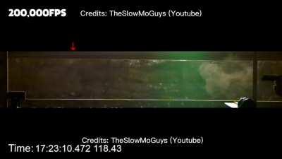 That slow mo glass crack catching up with a bullet