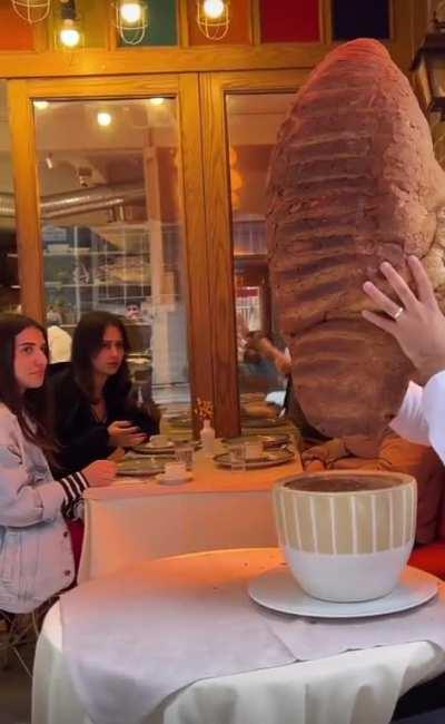 This was cross posted to r/BeAmazed from r/ThisLooksFun. I can’t help but feel disgusted by the excessive waste of food (and drink) for the sake of creating a spectacle