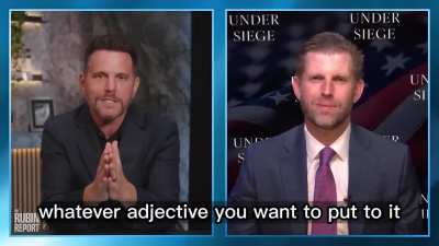 This is a real treat — Dave Rubin faces off with his intellectual equal, Eric Trump.