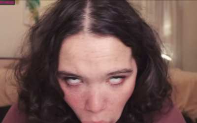 Big dildo deepthroat