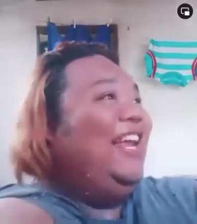 Harry Rowkeh getting his insuline shot