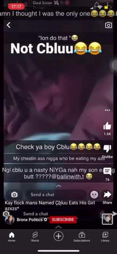 C Blu eating ass