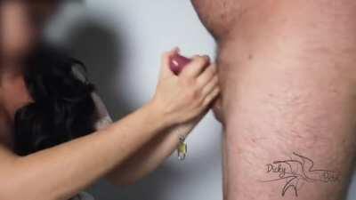 Love it when the women laugh while blocking the cum