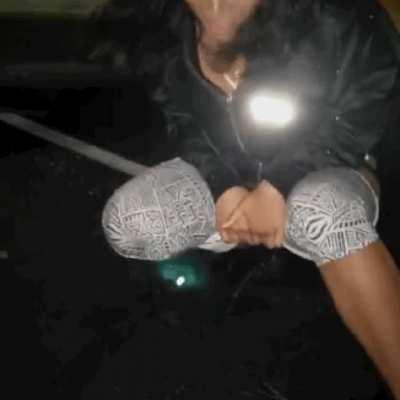 Teanna Trump out in parking lot