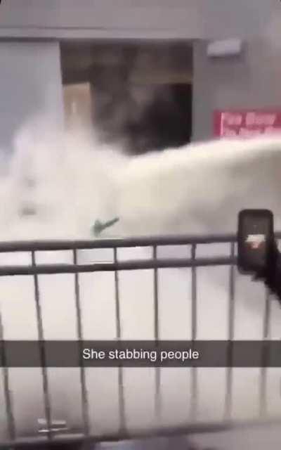 She’s got a knife!