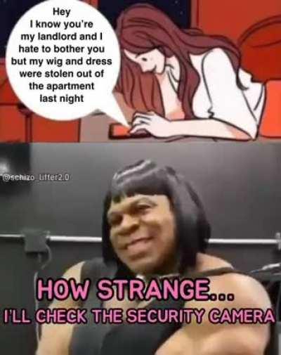 my rentoid is complaining about her wig.