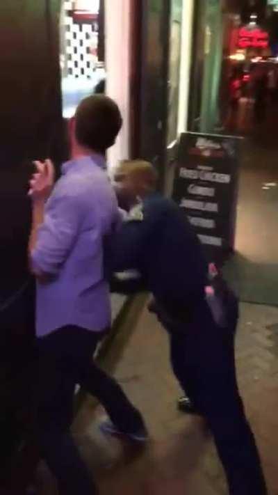 Louisiana State Trooper takes on two drunk men on Bourbon Street