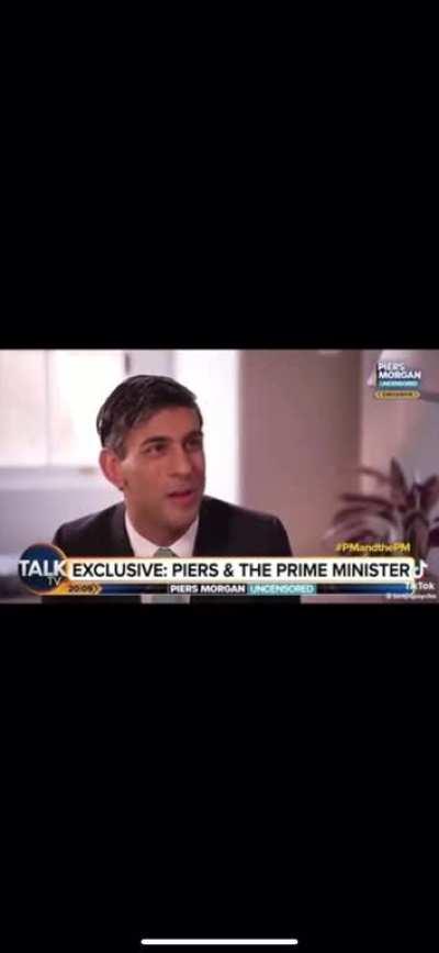 British PM Rishi Sunak goes on anti Putin rant live on TV