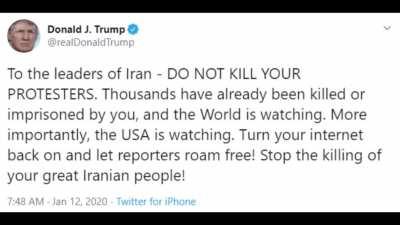 Trump Says Goodbye (to protesters)