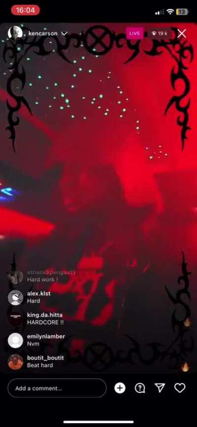 new ken carson snippet ‘hardcore’