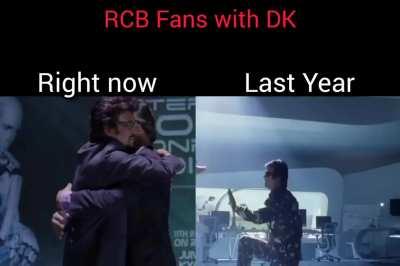 How time flies - Right now with two match winning performances RCB fans are putting DK over Dhoni where as in last season they are the one's who wanted DK out from the squad.  