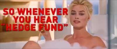 The $GME and r/wsb scenario explained by Margot Robbie in a bathtub