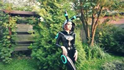 My umbreon Pokémon cosplay video with mavic mini ❤️❤️❤️❤️ cosplayer: licora mint