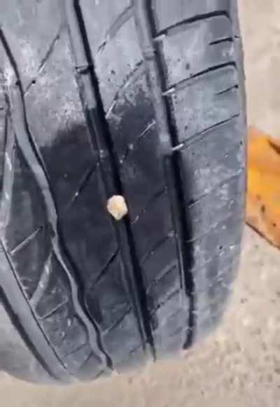 How to easily remove little stones from tires