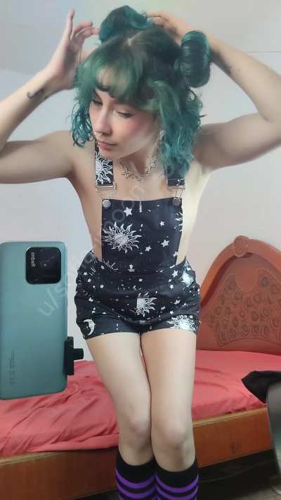 This is how I do my space buns to my short hair n.n