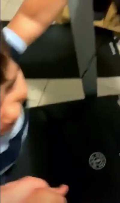 Mom was literally in the bathroom for a minute-