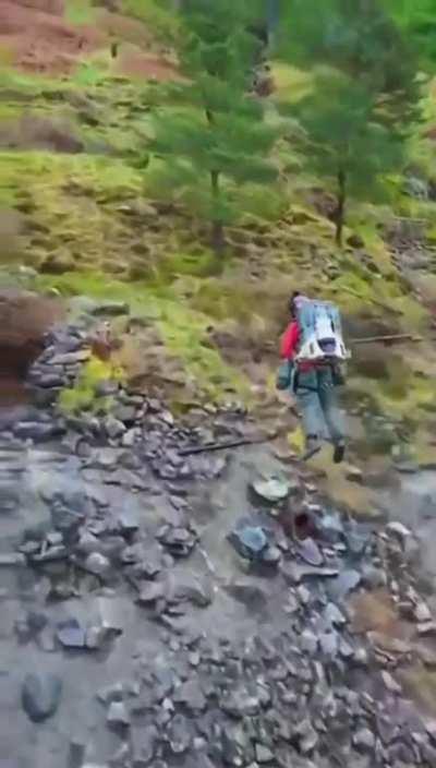 This man with a jetpack