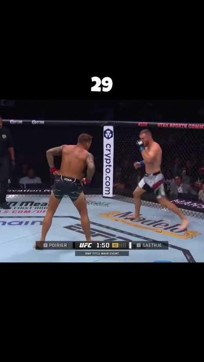 I had to count them... more of those than strikes. (Poirier vs Gaethje 2)