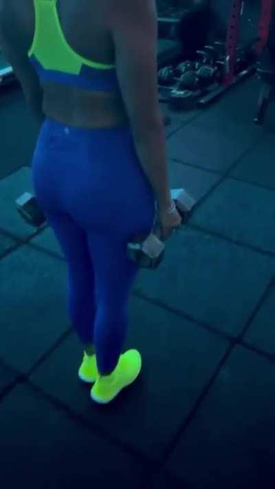 Blue leggings