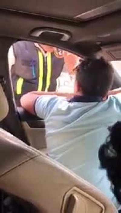 I am actually amazed how cool the police officer was! Normally the police would have fucked his ass