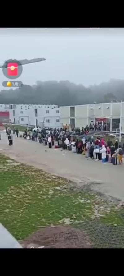 Huge Crowd Of People Arriving On Buses To Covid Camps In China Recently