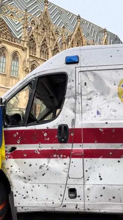 Ambulance from Kharkiv in the center of Vienna