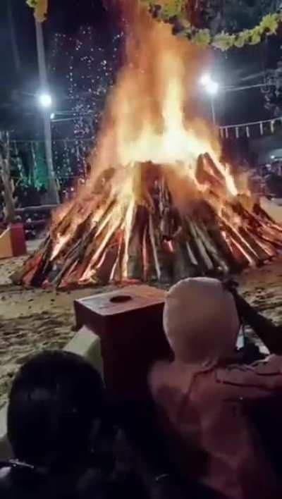 A religious ritual in India