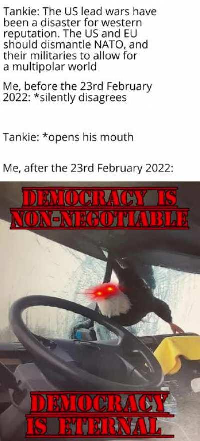 Imagine unironically simping for authoritarian states.