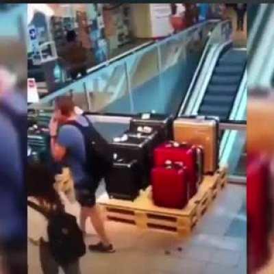 Dude straight up poops on the floor. Random victim slips on it and is confused af.