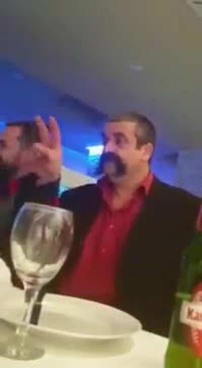 Croatian dude gets absolutely obliterated by a couple of puffs feat. epic moustache