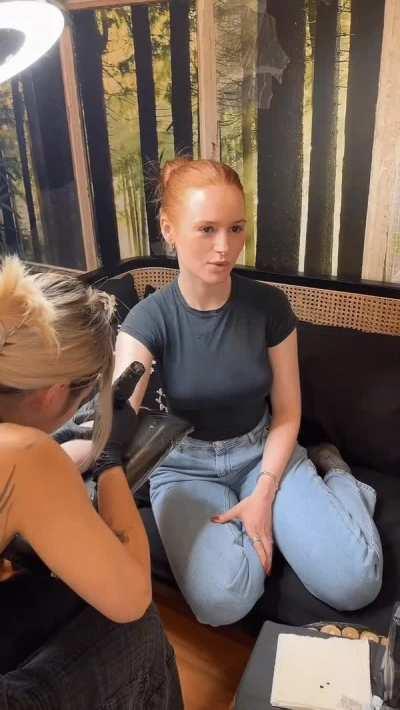 Getting a tattoo recently via Camila's TikTok, July 2023