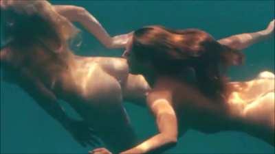 Piranha 3D (2010), R-Rated, Kelly Brook and Riley Steele (boobs, ass, and completely shaved pussy with visible labia)