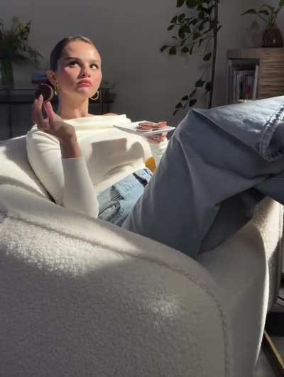 Selena eating cookies [From Instagram, June 2025]