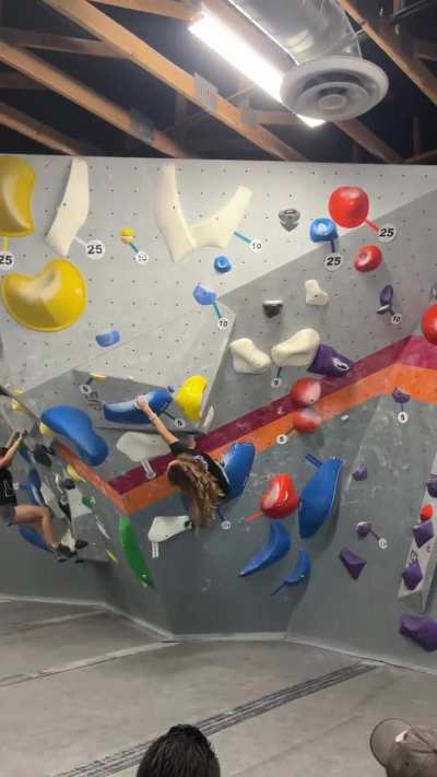 My daughter was in a climbing comp this weekend.