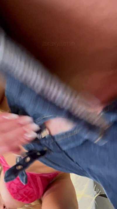 No panties under my skirt today 😉💕