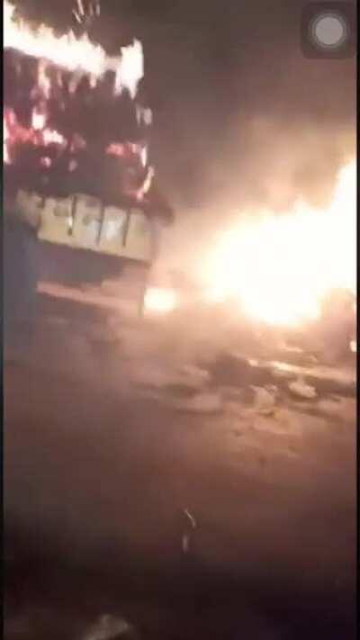 Again, harvested crops have been set of fire. This time in Kokernag. Bringing slum dwellers from all over India to Kashmir. Building settlements for them. Chopping off orchids and now this.