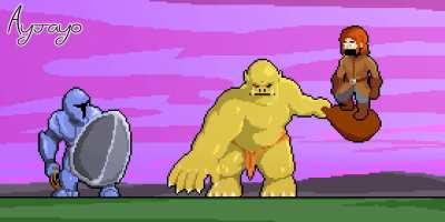 [OC] I did a pixel animation of the high armor class experience.