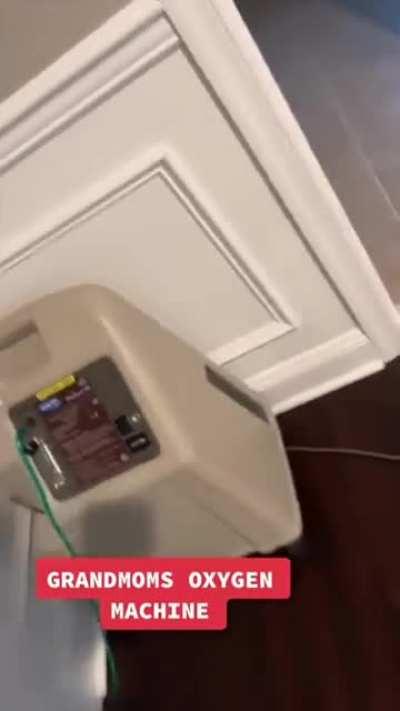 Person farts into their Grandmas Oxygen Machine