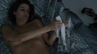 Riley Keough at the shower after some sticky sex in The Girlfriend Experience (2016)