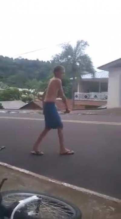 acting tough til the whip comes out